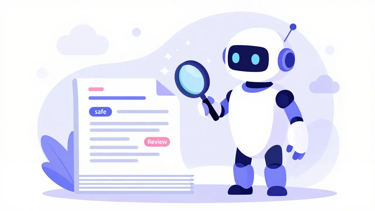 AI assistant analyzing medical reports to identify drug safety signals