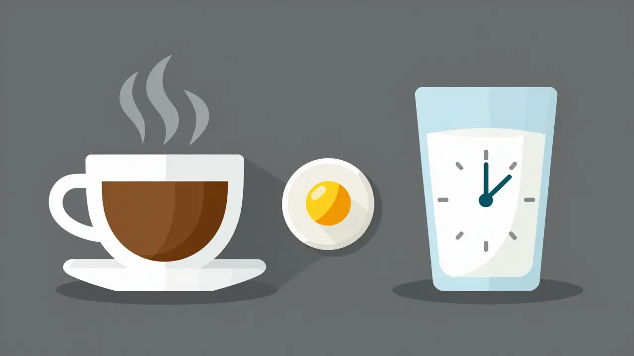 Coffee and milk blocking iron absorption with a time separator