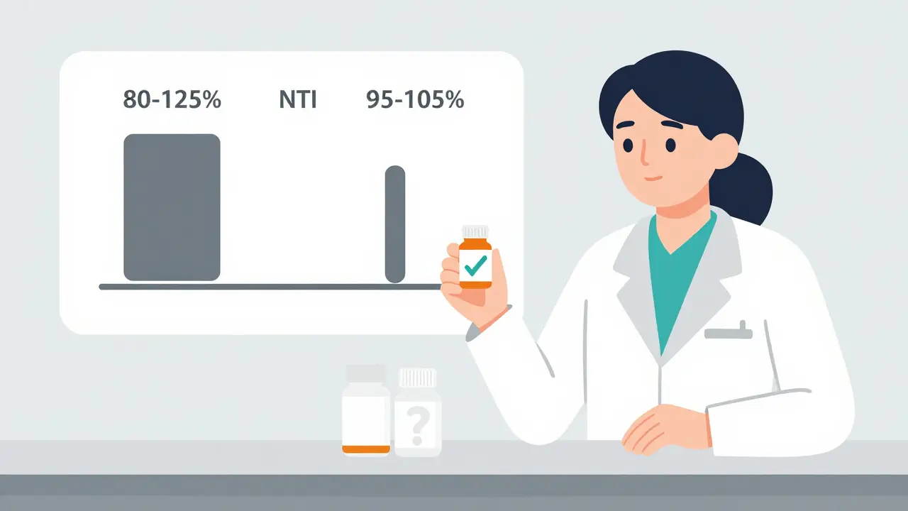 Pharmacist comparing brand and generic pills with bioequivalence scales