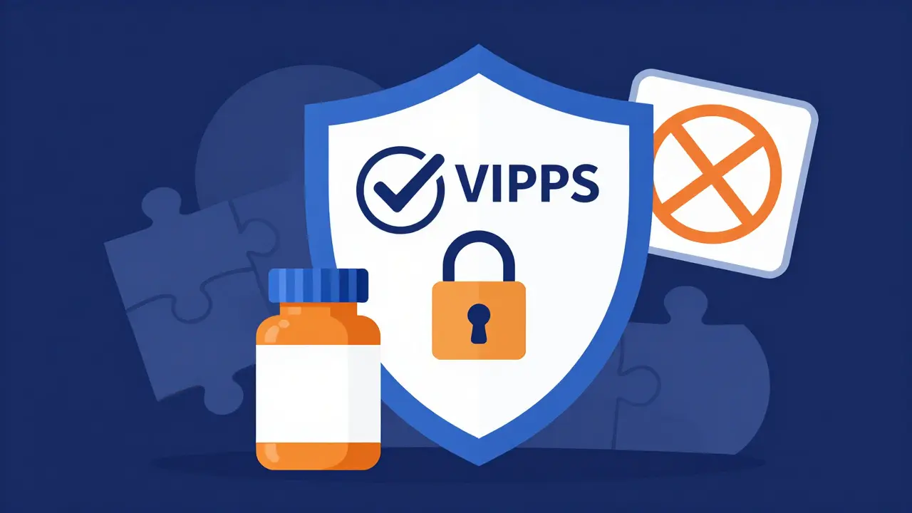Shield icon representing safe and verified online pharmacy practices